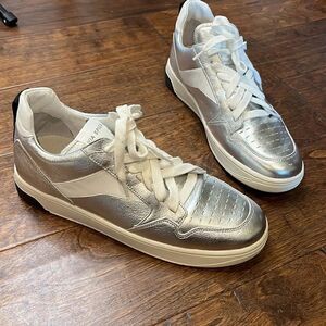 Via Spiga Women's Lowrie Metallic Leather Sneakers, 8!